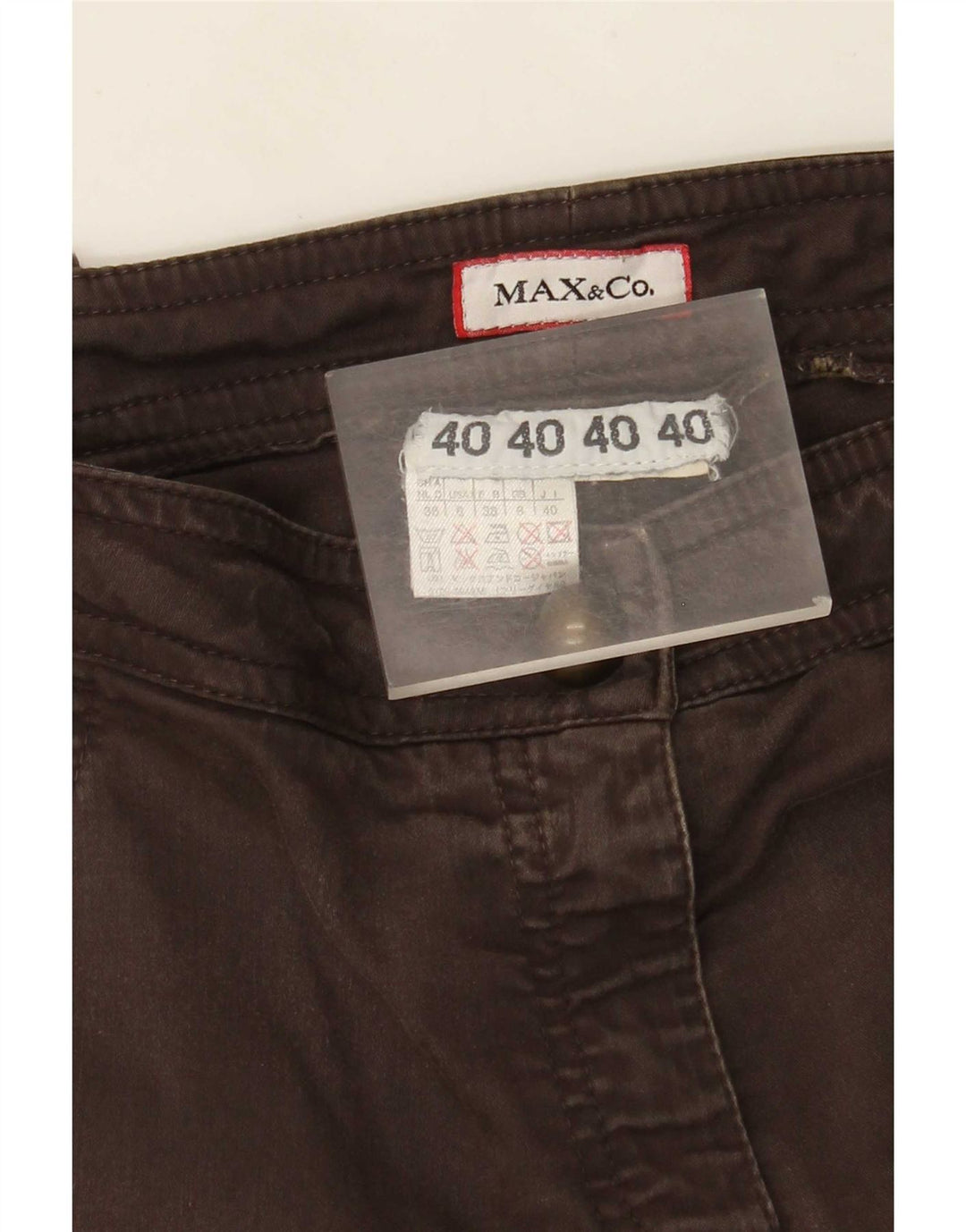 Max&Co. Pantalones cargo ajustados para mujer UK 8 Small W30 L29 Marrón