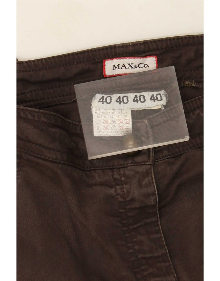 Max&Co. Pantalones cargo ajustados para mujer UK 8 Small W30 L29 Marrón