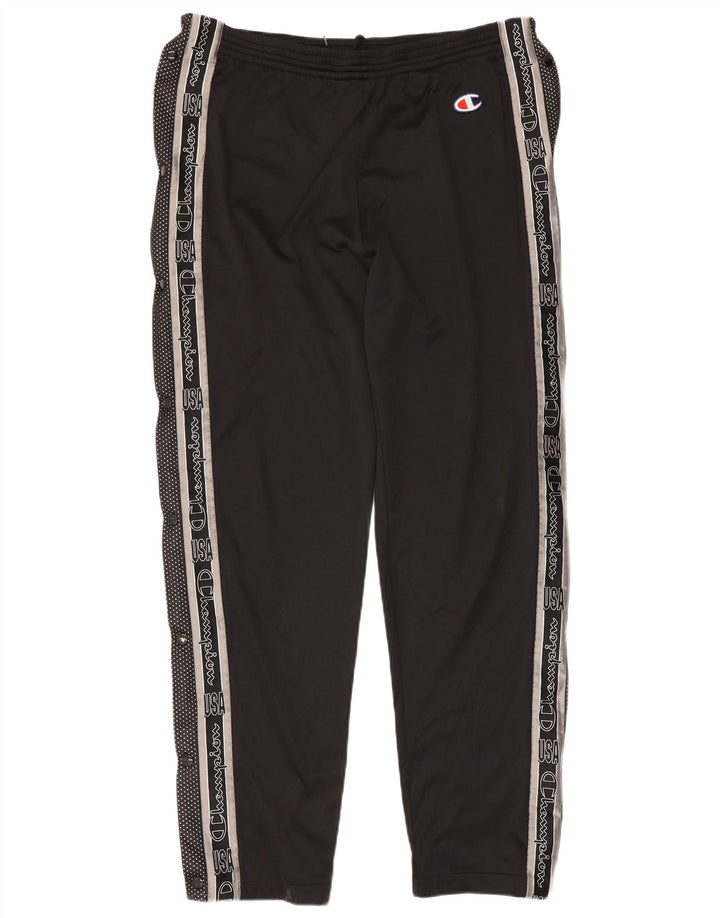 CHAMPION Pantalones de chándal con estampado USA para hombre, talla pequeña, color negro