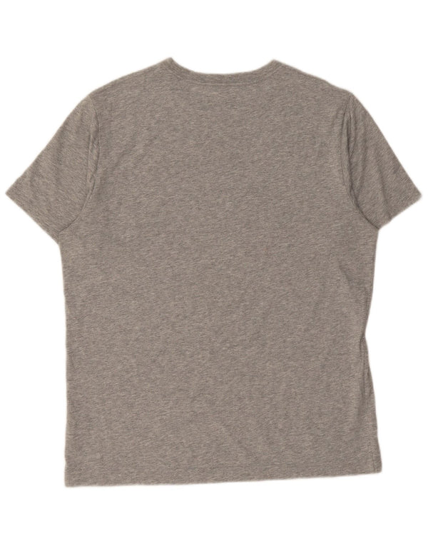 NEW BALANCE Camiseta gráfica para hombre Top grande de algodón moteado gris