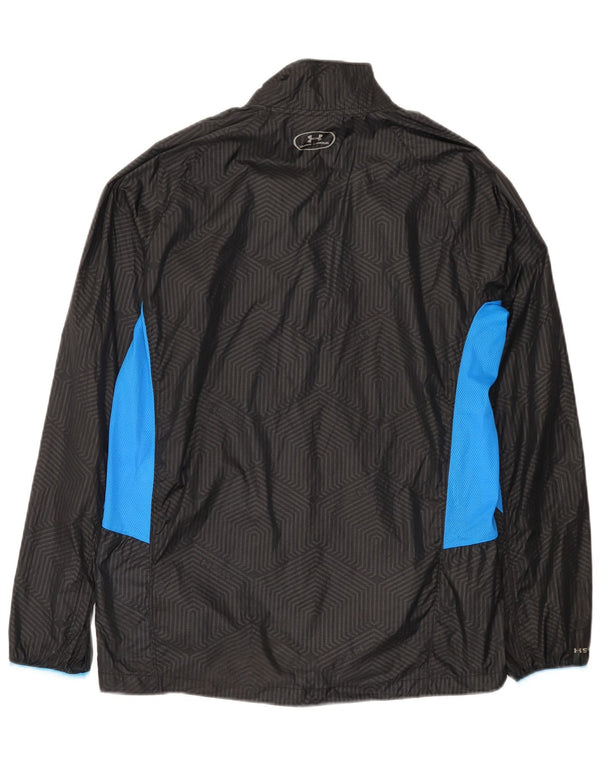 Under Armour Chaqueta impermeable para hombre UK 38 Medium Negro Colorblock Nylon
