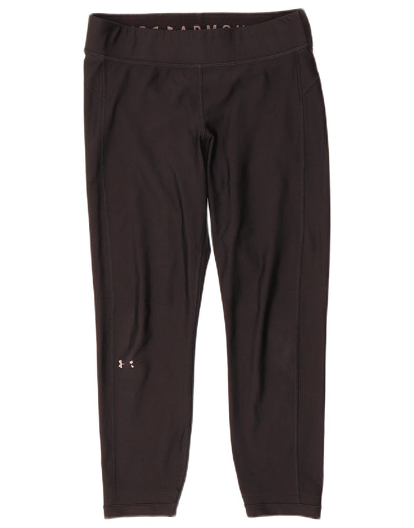 Under Armour Leggings cortos Heat Gear para mujer, talla 40, color negro