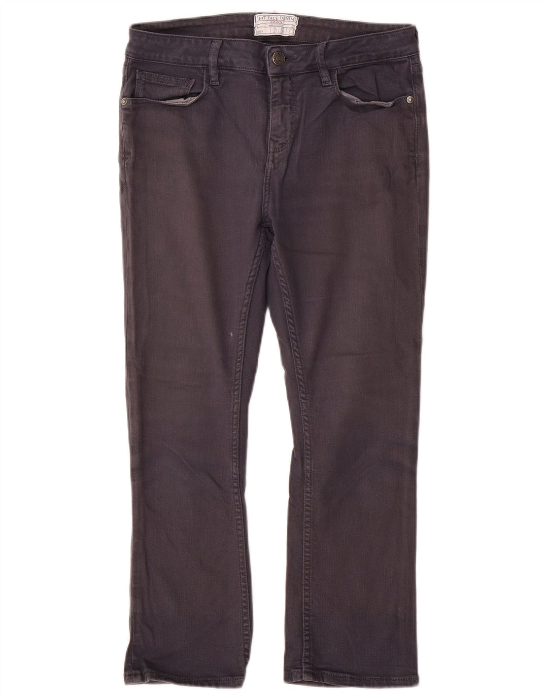 Vaqueros recortados para mujer Fat Face UK 10 Small W28 L23 Algodón gris