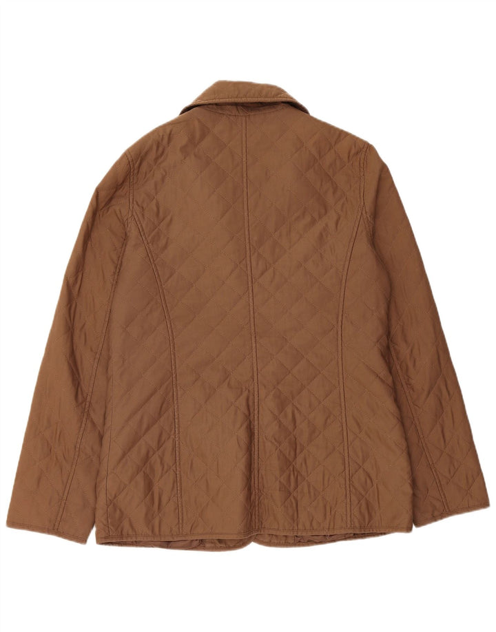 Michael Kors Chaqueta acolchada para mujer UK 14 Poliéster marrón medio