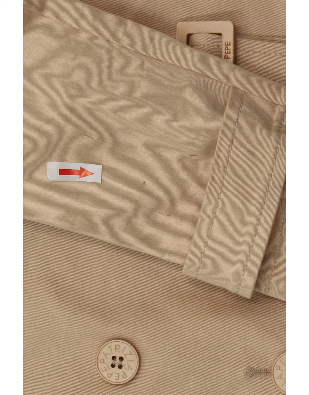 Patrizia Pepe Gabardina Mujer IT 44 Algodón Beige Medio