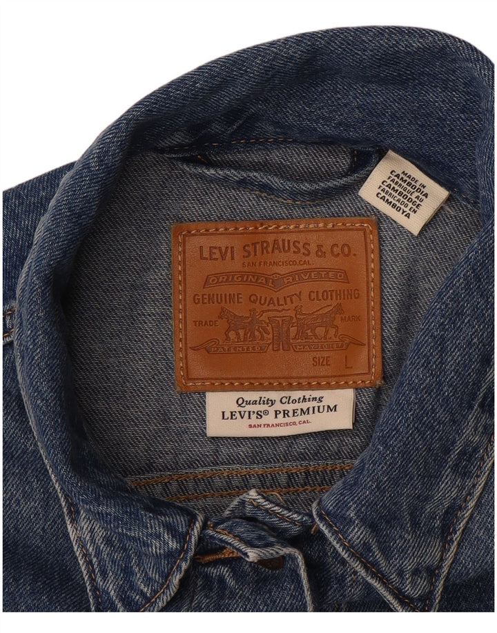 LEVI'S Chaqueta vaquera corta para mujer Reino Unido 46 Grande Azul
