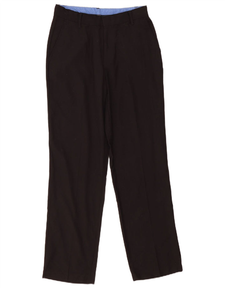 Izod Pantalón chino recto para niño 15-16 años W30 L30 Negro Poliéster