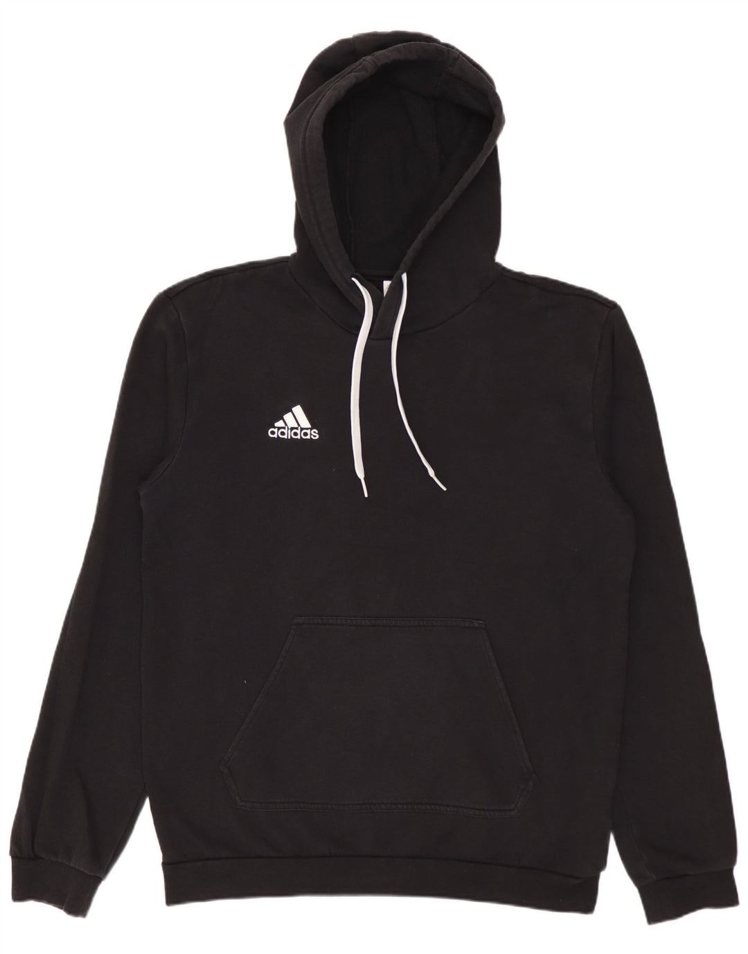 ADIDAS Hombre Sudadera con capucha Jumper Pequeño Algodón Negro