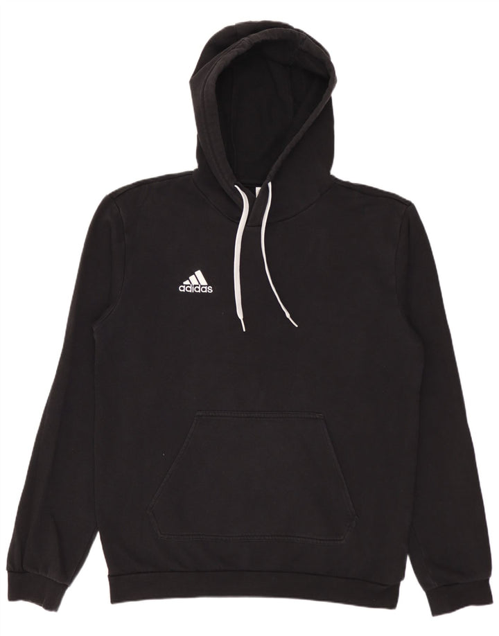 ADIDAS Hombre Sudadera con capucha Jumper Pequeño Algodón Negro