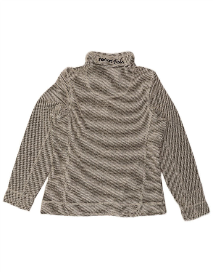WEIRD FISH Sudadera con cuello y cremallera para mujer UK 40 Acrílico gris medio
