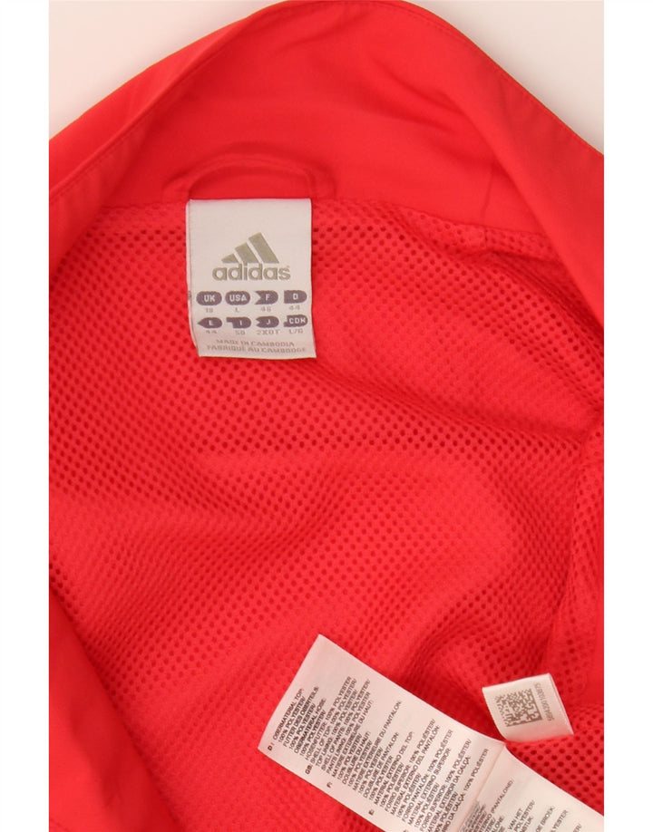 ADIDAS Womens Climalite Tracksuit Top Jacket UK 18 XL Red Polyester Vintage Adidas and Second-Hand Adidas from Messina Hembry 
