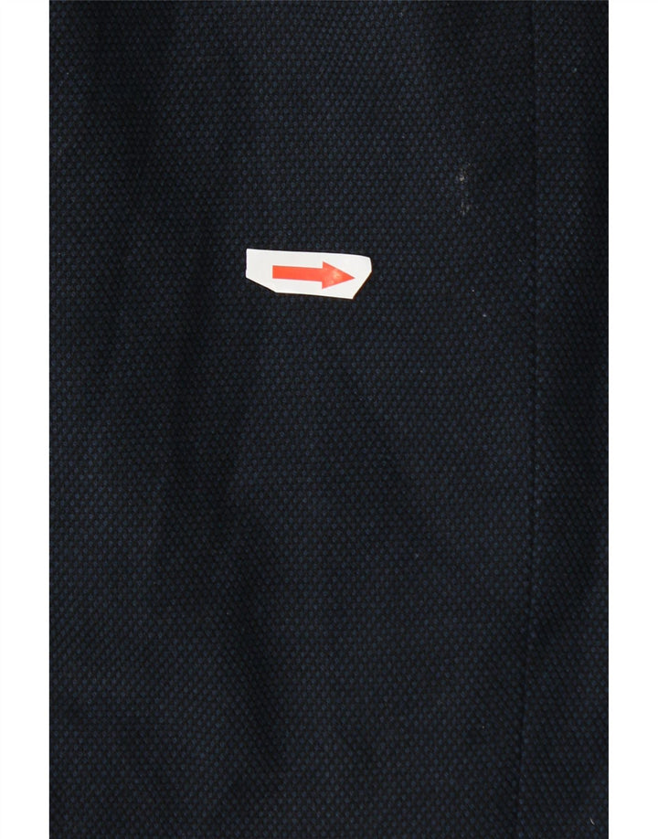 Zara Mens Bomber Jacket UK 42 XL Azul Marino Cuadros Poliéster