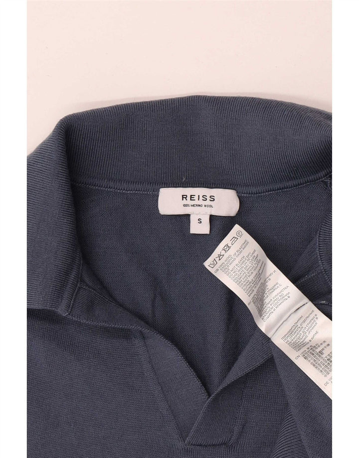 Polo Reiss Hombre De Lana Azul Pequeño