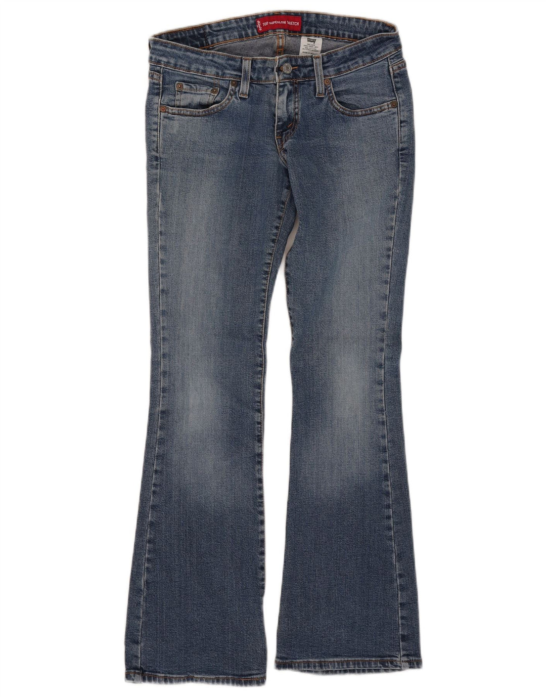 Levi's Jeans 524 Super Low Bootcut para Mujer Medio W30 L30 Algodón Azul