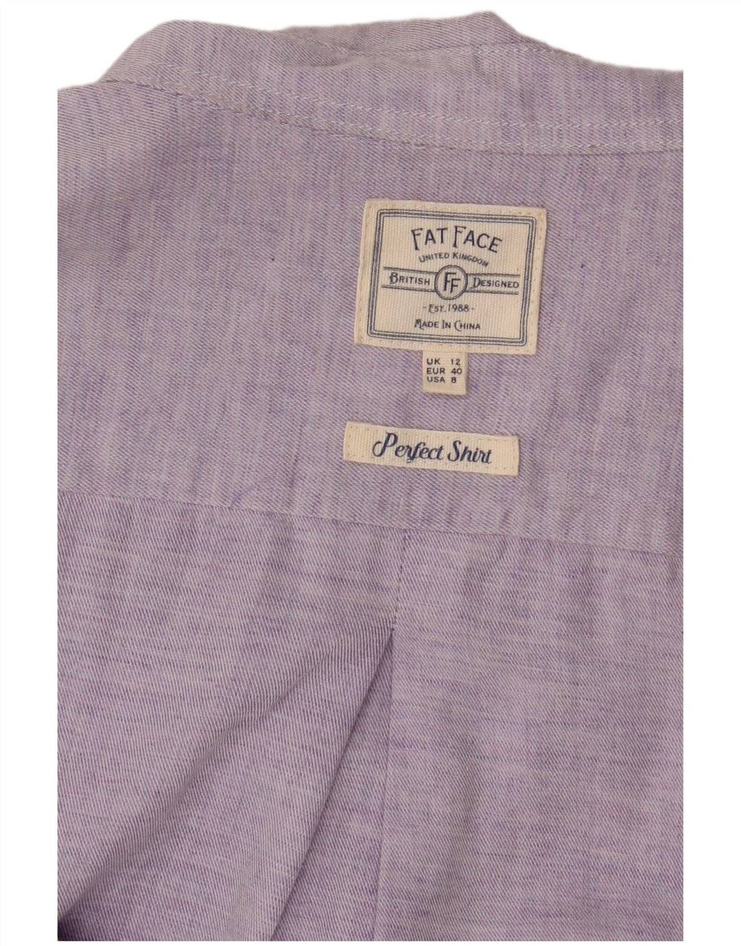 FAT FACE Camisa para hombre UK 42 Mediana Púrpura