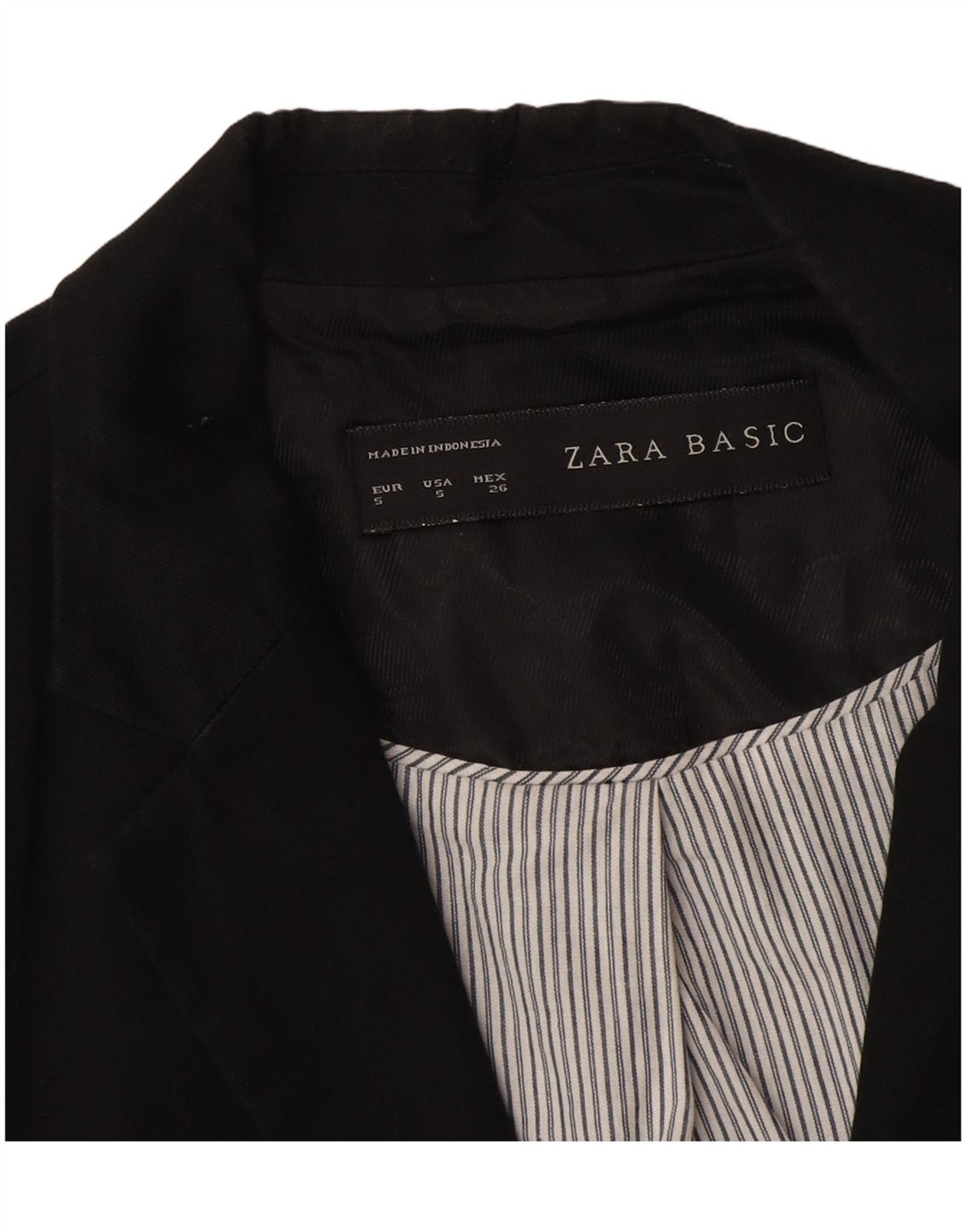 Zara Mujer Chaqueta Blazer De 1 Botón UK 10 Small Black
