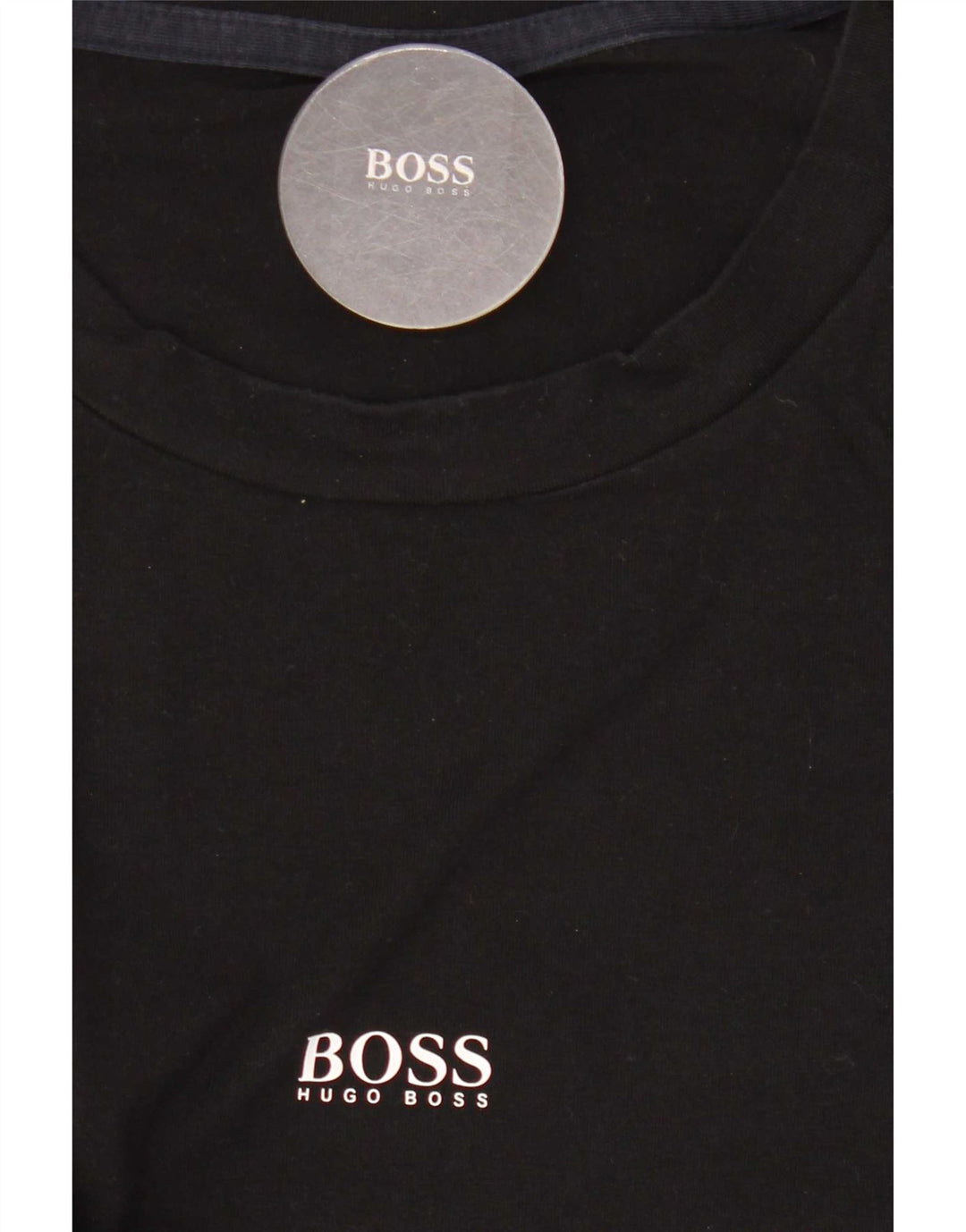 Camiseta Hugo Boss Hombre Manga Larga Algodón Negro Mediano