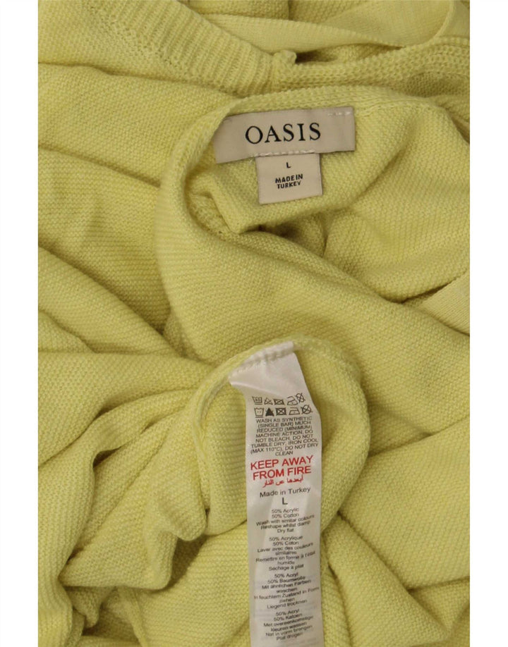 Oasis Blusa extragrande para mujer UK 46 Acrílico amarillo grande
