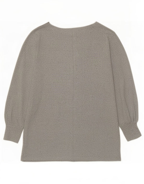 Marks & Spencer Top para mujer de manga larga UK 46 Grande gris moteado