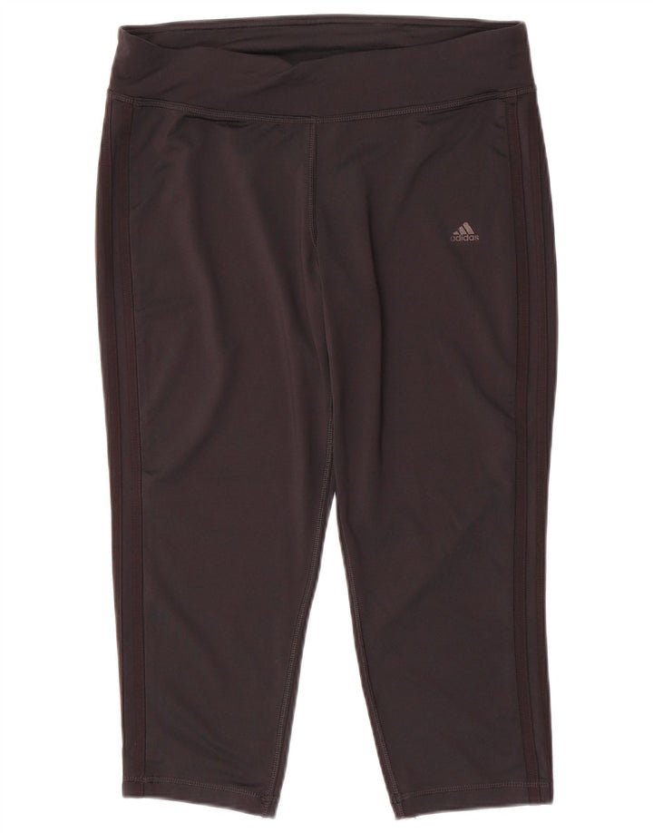 Adidas Leggings Capri para mujer Reino Unido 16 Grande Poliéster negro