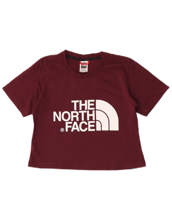 The North Face Camiseta corta con gráfico para mujer UK 6 XS Granate Algodón