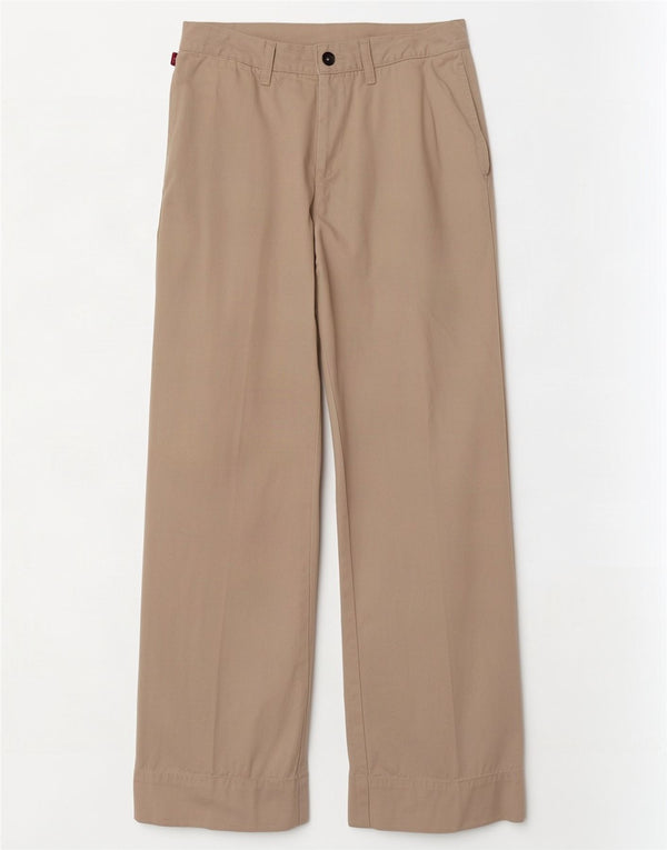 Levi's Pantalones de traje de pierna ancha para mujer US 13 Large W31 L34 Algodón beige