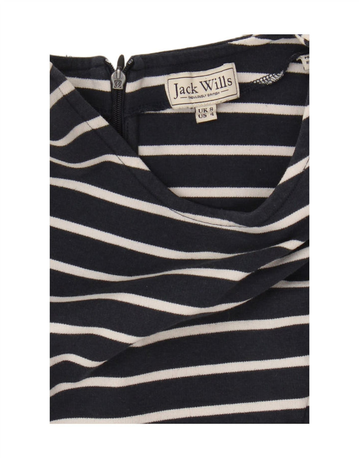 Jack Wills Blusa para Mujer Top UK 8 Small Azul Marino Rayas Náuticas