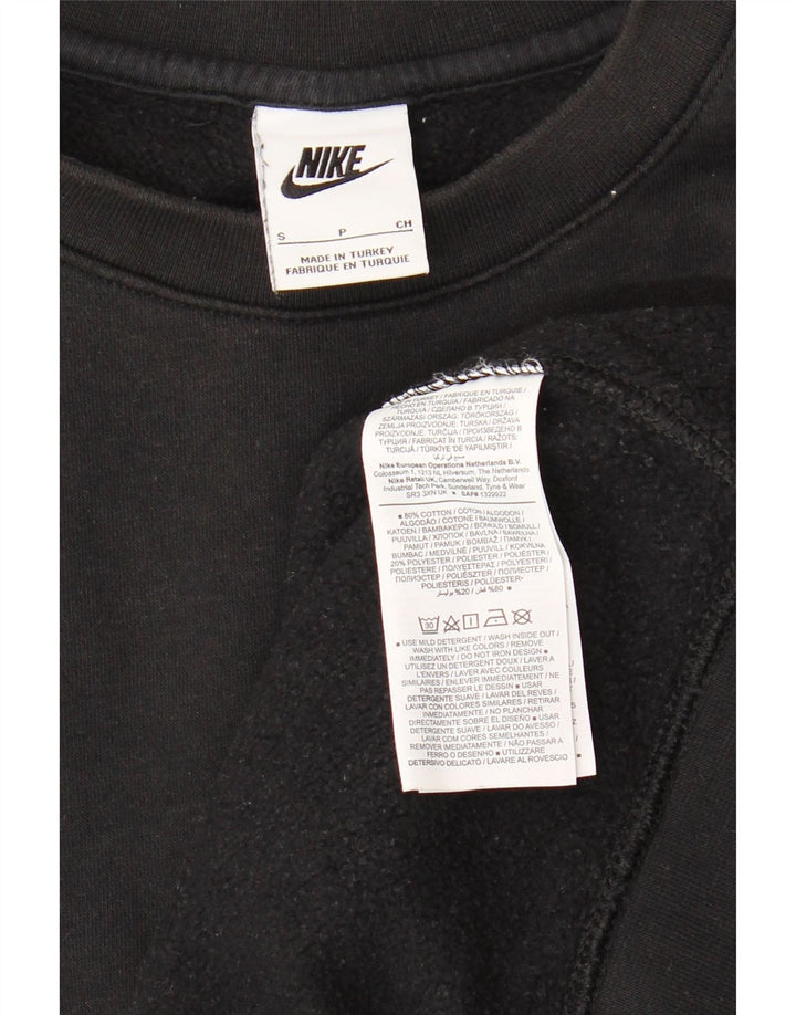 NIKE Sudadera con gráfico gráfico para hombre, jersey pequeño de algodón negro