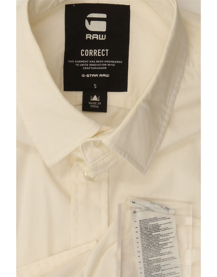 Camisa G-Star Hombre Small Off White Cotton