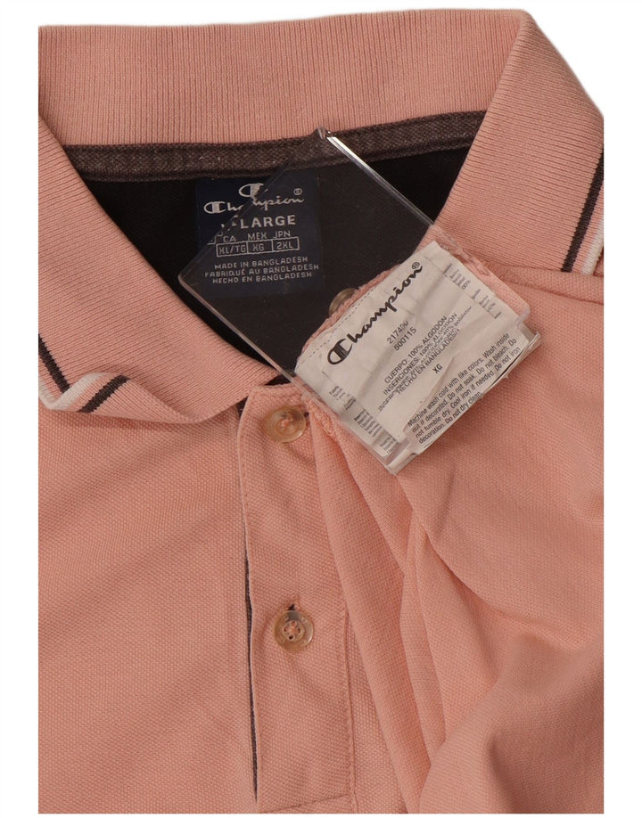 CHAMPION Polo Hombre XL Algodón Rosa