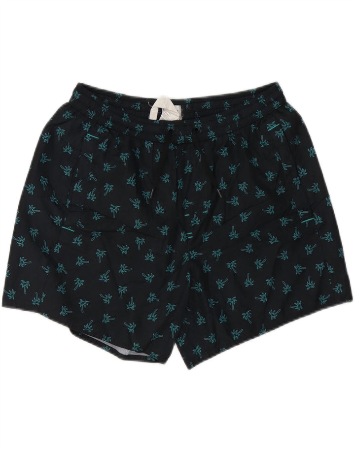 COAST Shorts de baño gráficos para hombre Poliéster negro mediano