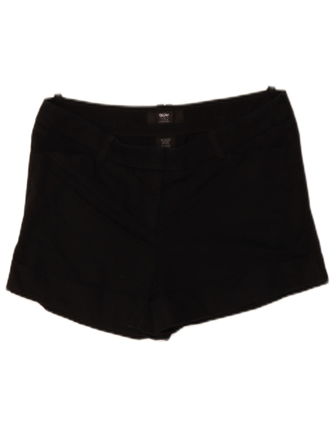 Mossimo Pantalones cortos casuales para mujer US 8 mediano W32 algodón negro