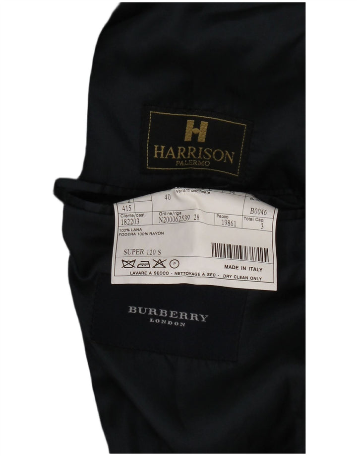 Burberry Chaqueta tipo blazer de 3 botones para hombre IT 54 Grande Lana azul marino