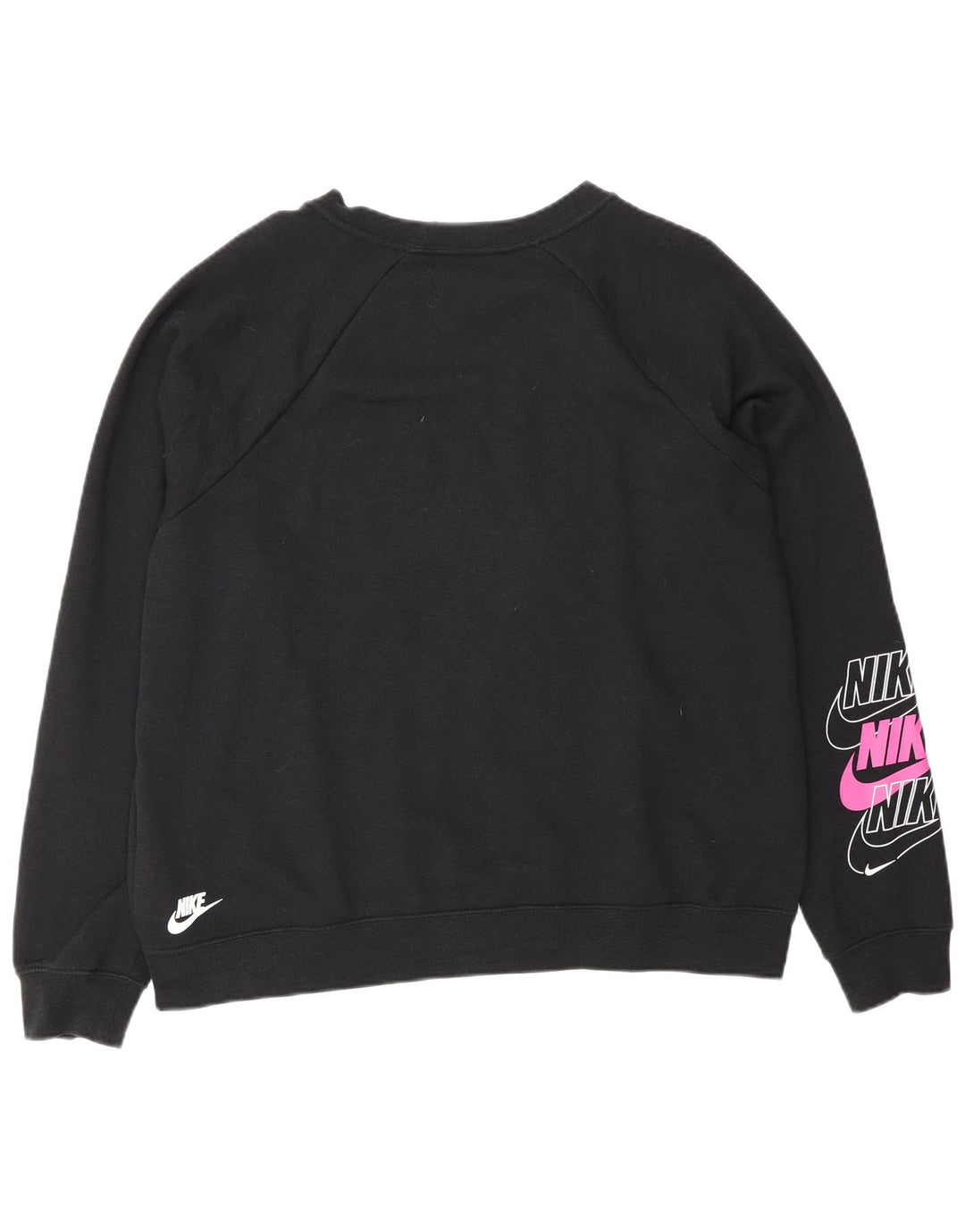 Nike - Sudadera con gráfico extragrande para mujer, talla 40, talla grande, algodón negro