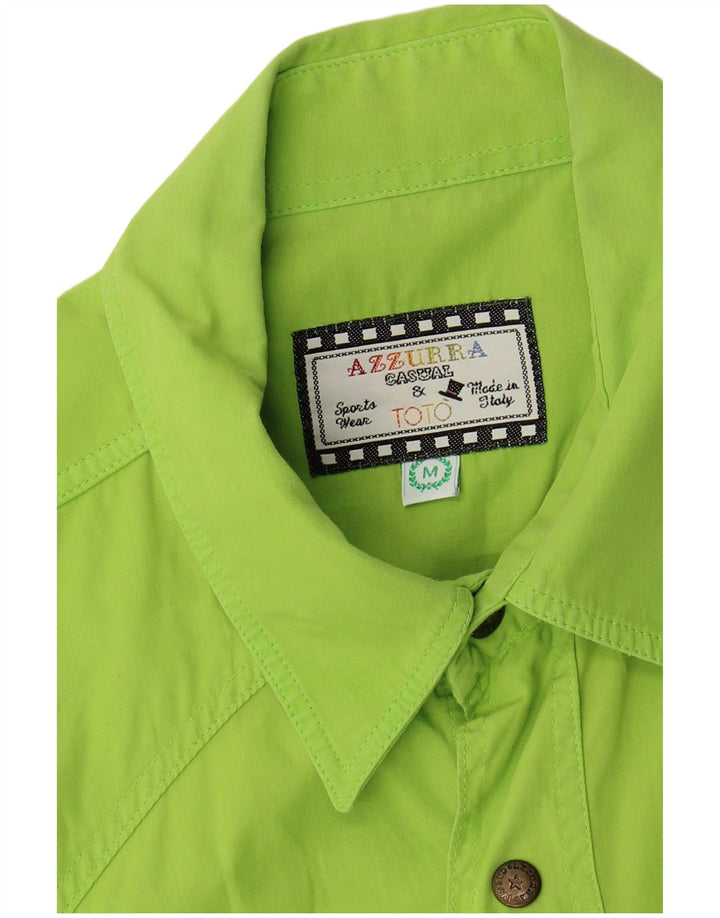 Camisa Azzurra Hombre Manga Corta Verde Medio