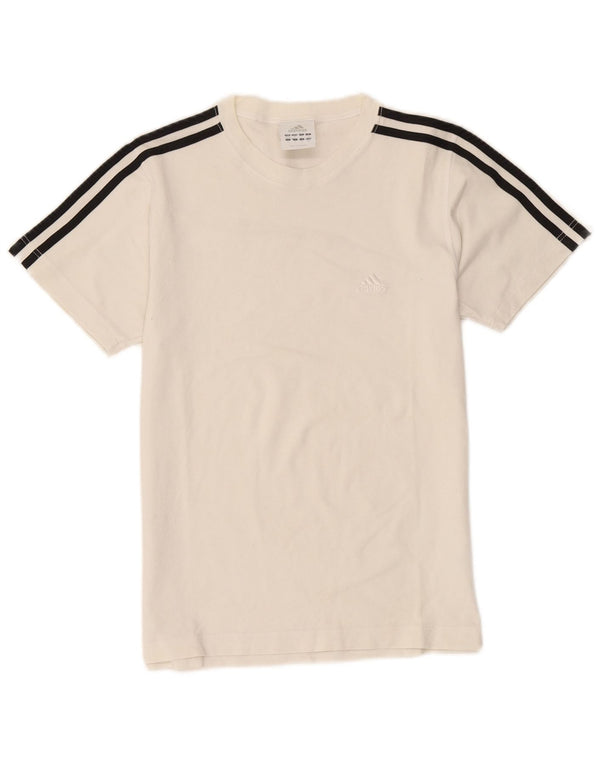 Adidas Mens T-Shirt Top UK 36/38 Small White Cotton