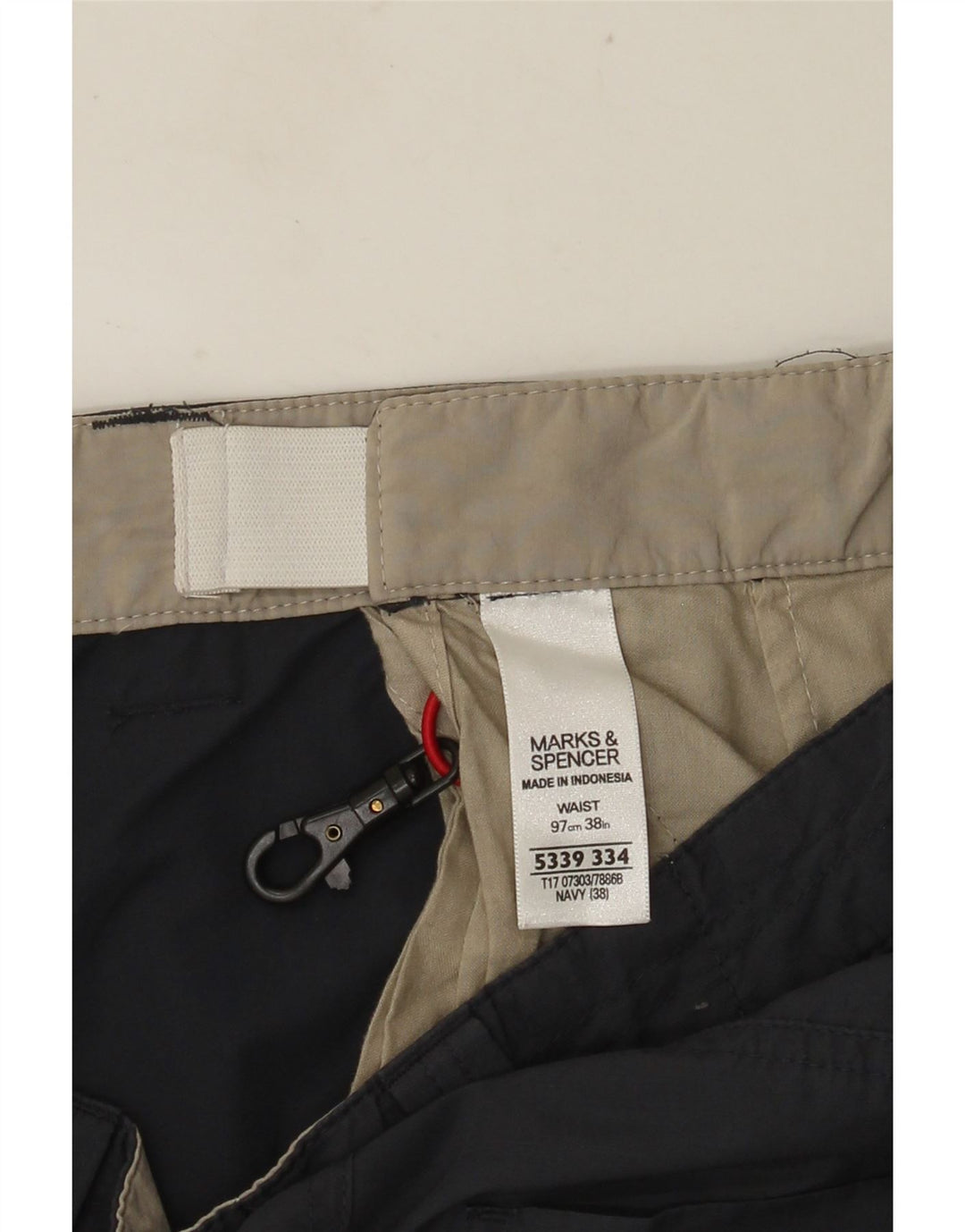 MARKS & SPENCER Shorts cargo para hombre W38 XL Algodón gris