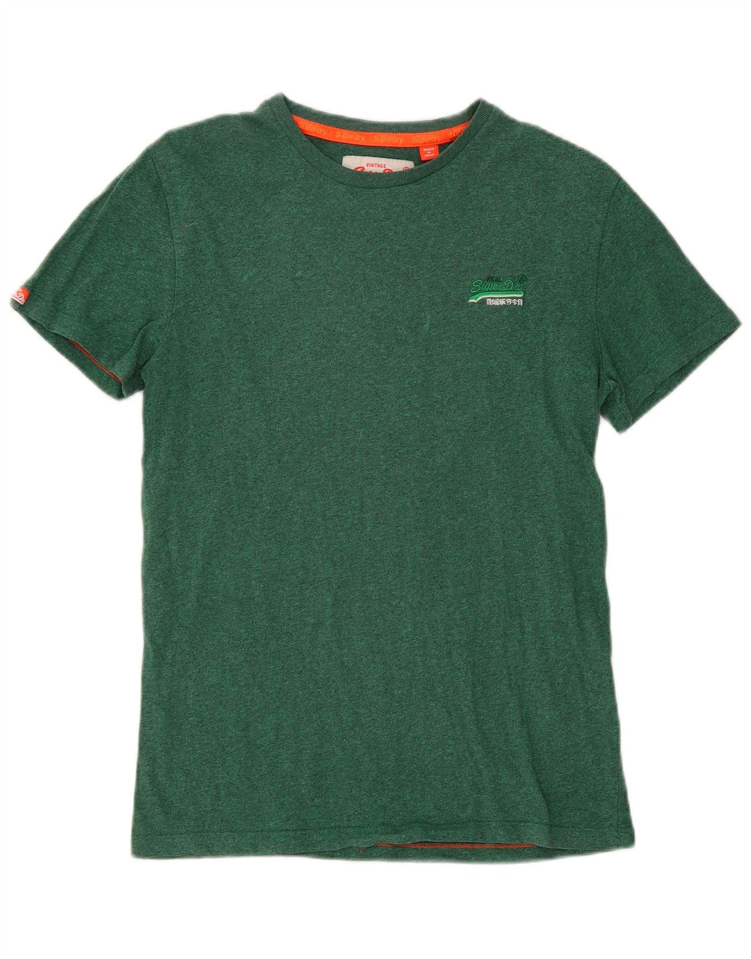 Superdry Camiseta para hombre Top Small de algodón moteado verde