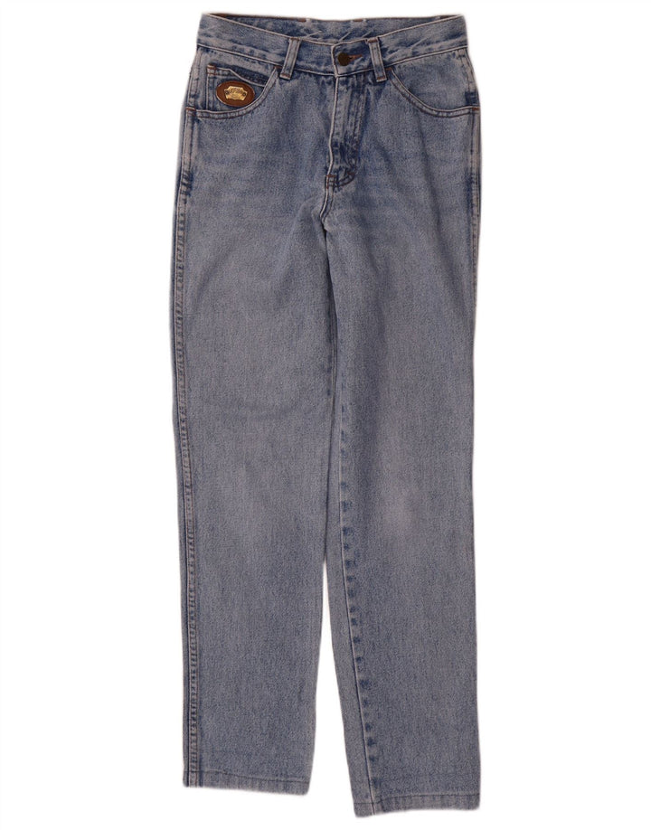 Vintage Mujer Slim Jeans W26 L29 Algodón Azul