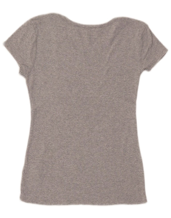 TOMMY HILFIGER Camiseta para mujer Top UK 6 XS Gris Algodón
