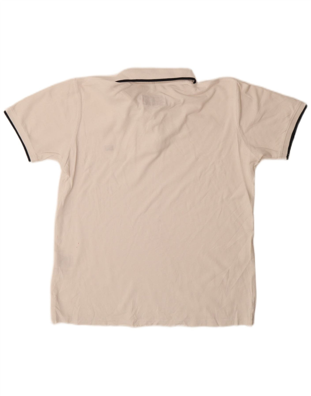 Polo Carrera Regular Fit para hombre de algodón blanco mediano
