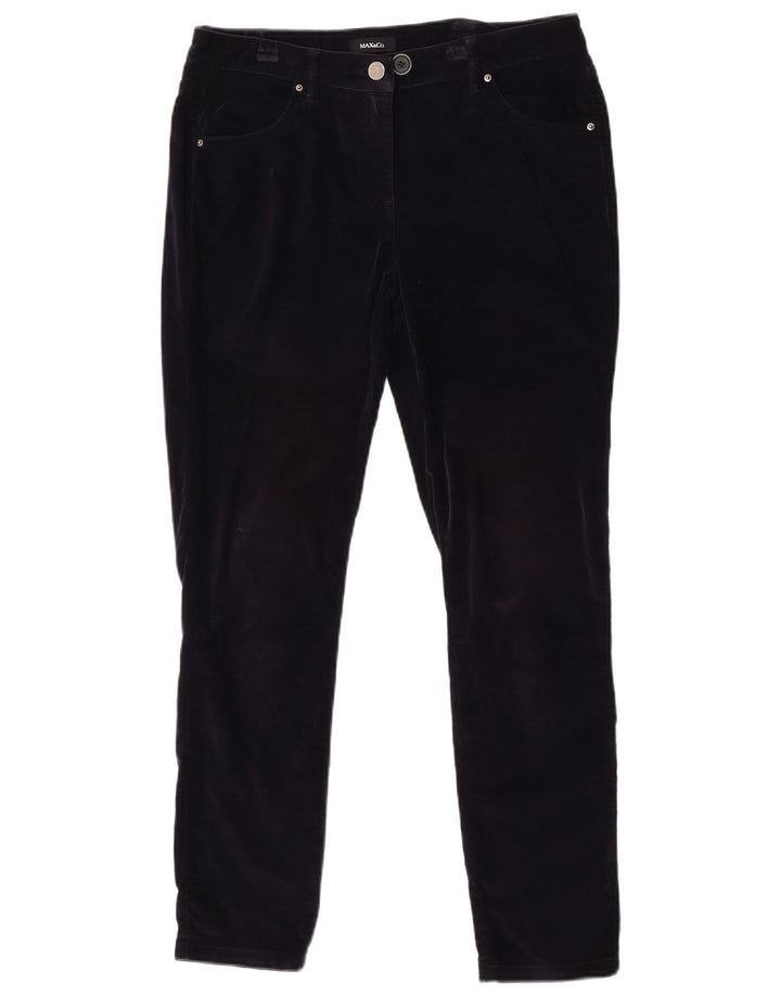 Max & Co. Pantalones informales ajustados para mujer W32 L29 Azul marino