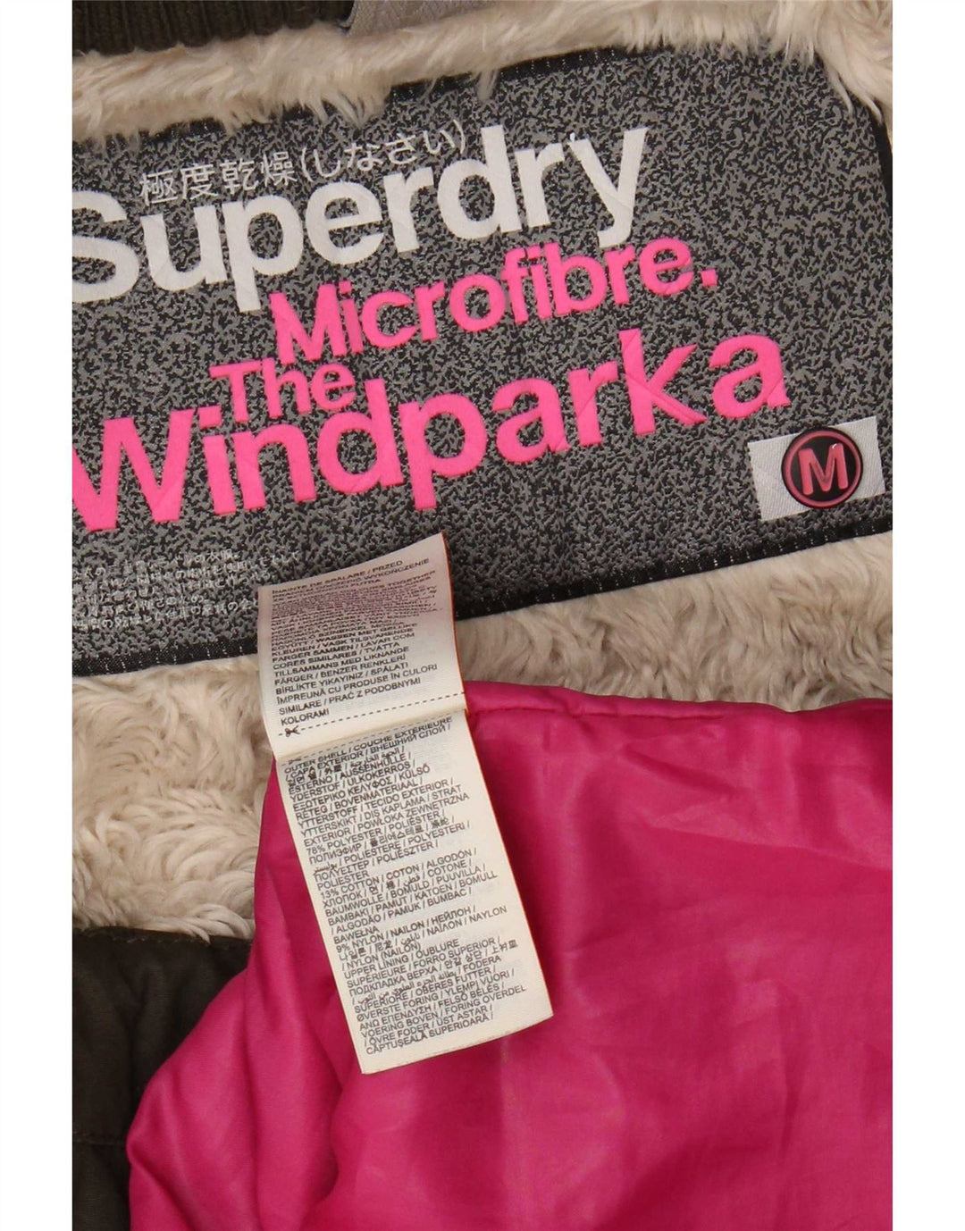Superdry Parka con capucha para mujer ES 44 Mediano Caqui Poliéster