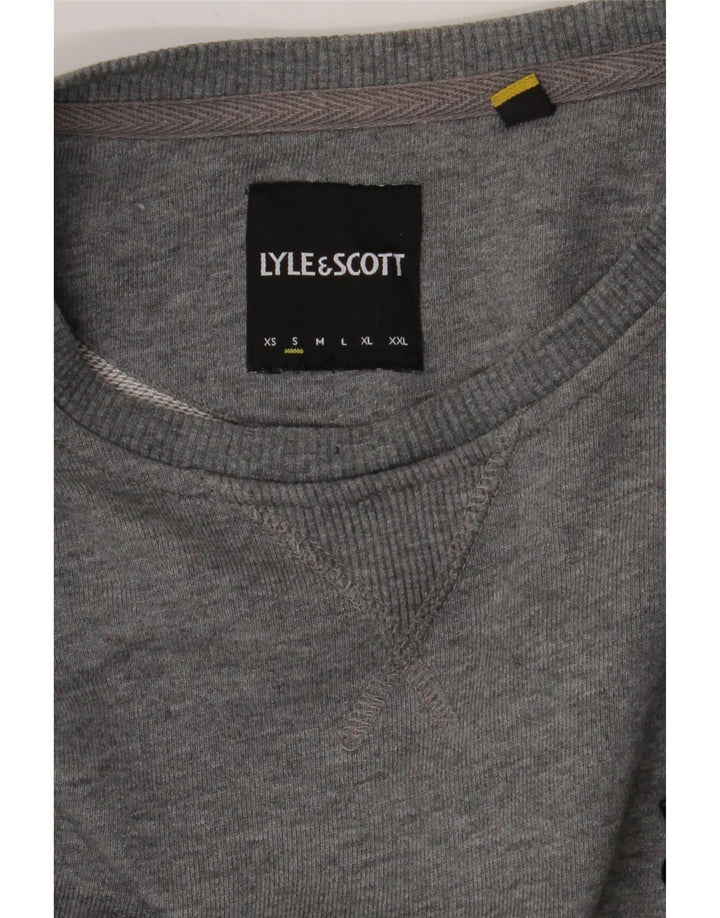 LYLE & SCOTT Mens Sweatshirt Jumper Small Grey Cotton Vintage Lyle & Scott and Second-Hand Lyle & Scott from Messina Hembry 