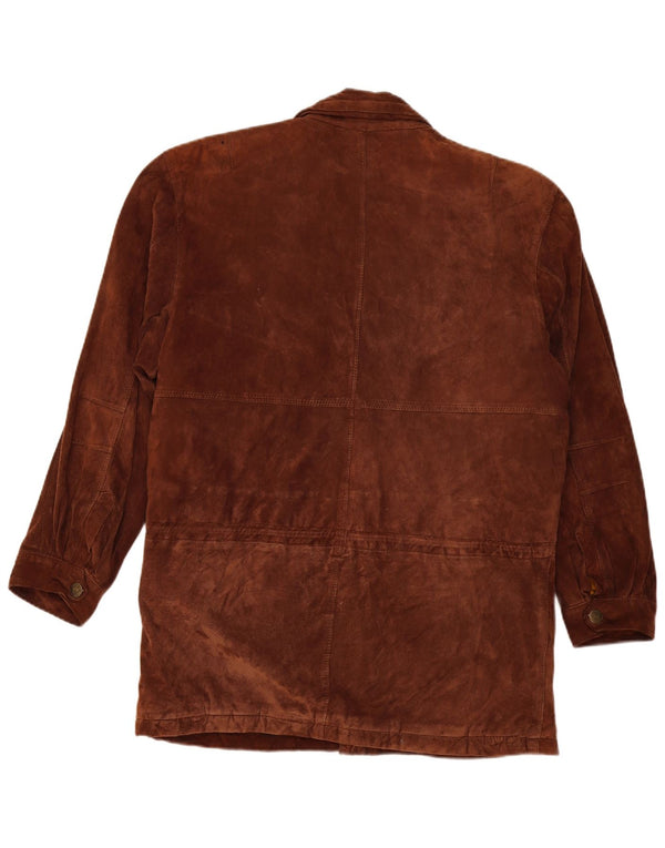 Chaqueta de ante vintage para hombre Reino Unido 42 XL Marrón