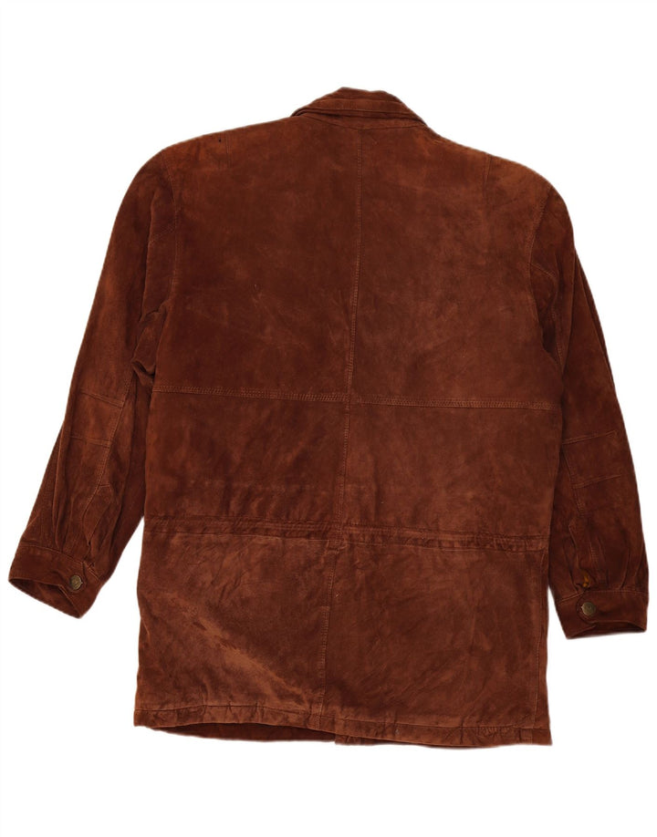 Chaqueta de ante vintage para hombre Reino Unido 42 XL Marrón
