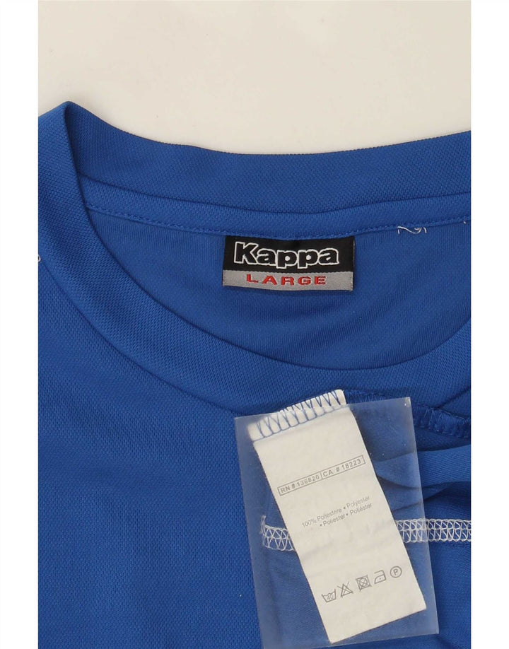 Kappa - Camiseta gráfica para hombre, talla grande, poliéster azul