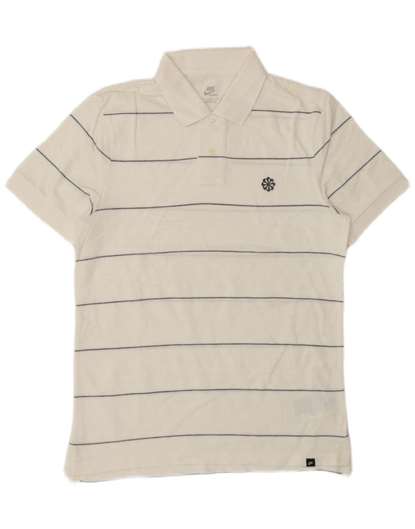 Polo Nike Hombre De Algodón A Rayas Blanco Mediano