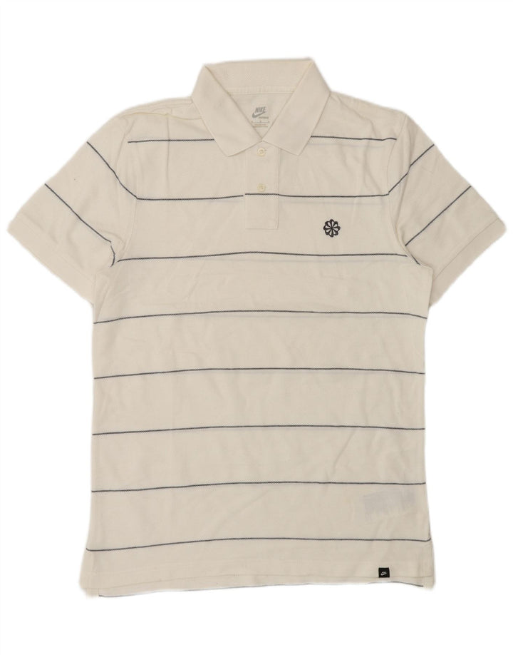 Polo Nike Hombre De Algodón A Rayas Blanco Mediano