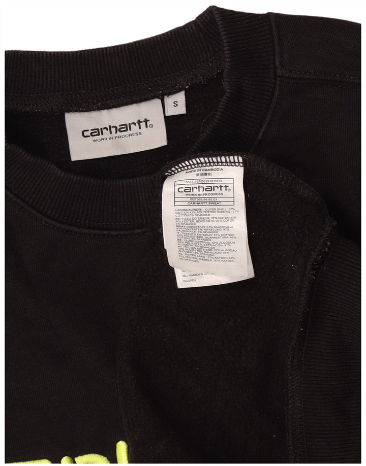 Carhartt Hombre Sudadera Gráfica Jersey Pequeño Algodón Negro